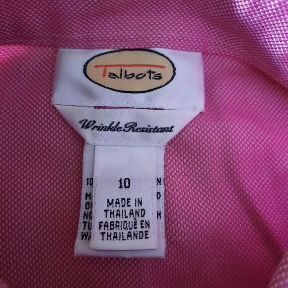 Talbots Blouse Ladies Size 10 Barbiecore - Picture 6 of 7